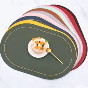 타원형 디자인 컬러풀 고급 식탁 인테리어 매트