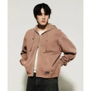 리 LEE 다잉 크롭 후드 집업 피그먼트 브라운 LE2601HZ05PW 136390