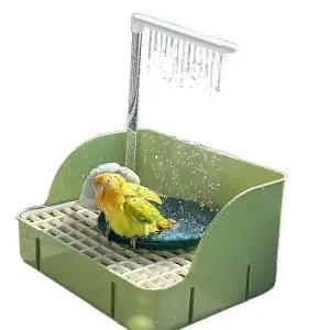 앵무새 샤워욕조 새 자동 목욕 그린더블파이프펌프 놀이터 물 순환