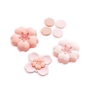 긱셰어 사쿠라 크로스 D패드 버튼 캡 엄지 그립 세트 스위치 2, ABXY 키 스티커 커버 캡, 체리 핑크