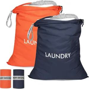 미스보이 2팩 세탁 가방 나일론 가능한 습식 건조 더러운 옷을 위한 여행용 수영복 운동용