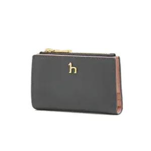 헤지스 액세서리 여성 25SS [스테디셀러]그레이 단색 소가죽 반지갑 WIWA5E001G2