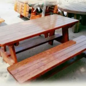 분리형 6인용 야외 원목 테이블 정원용 정원 벤치 세트