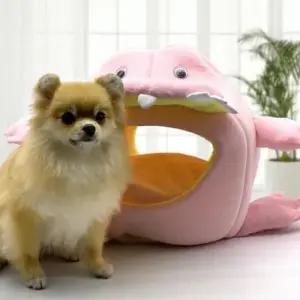 강아지울타리 우프우프 악어하우스 핑크