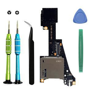 수리 도구가 있는 NS 닌텐도 스위치 OLED용 교체용 게임 카드 리더 카트리지 마이크로 SD 슬롯 트레이 헤드