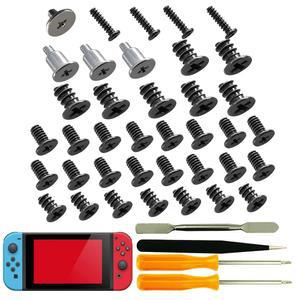 Tweezer 드라이버가 장착된 CTHTBZ 40PCS, 닌텐도 스위치 콘솔용 수리 교체 키트 전체 나사 세트