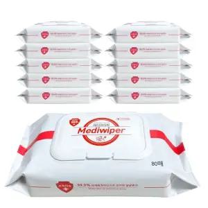 메디와이퍼 손소독 물티슈 80매 10개입
