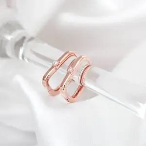 14K 골드필드 핀 베이직 클립 원터치링 귀걸이