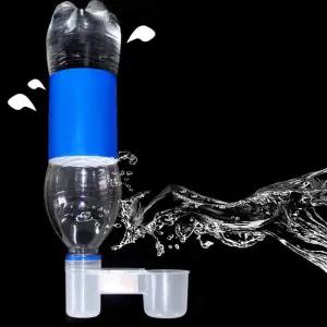 10PCS 새 음용기 플라스틱 소다 팝 물병 컵 닭 비둘기용 모이통 트로프 동물 먹이 액세서리용