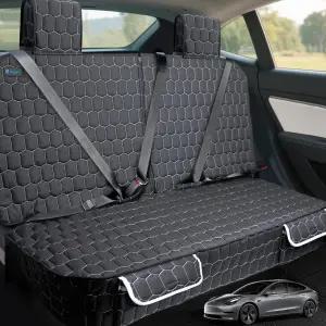 Meginc 개 카시트 커버 테슬라 모델 3 100 방수 뒷좌석 자동차 팔걸이 호환 논슬립 보호견 및 어린이용