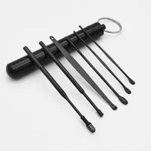 휴대용 스텐 귀이개 세트 블랙