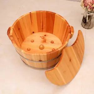 족욕통 발 습식 나무통 족탕기 발찜질 대야 원목 욕실 족욕기 접이식