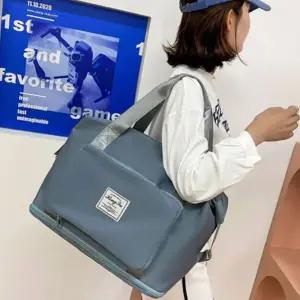 캐리어고정 포켓확장형 TRAVEL 접이식 보스턴백