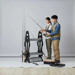 조립식 낚싯대 거치대 스탠드형 낚시 장비 보관함 진열