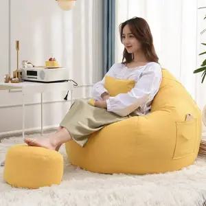 콩쇼파 1인용소파 콩주머니 의자 풋스툴 싱글 빈백