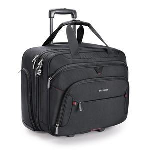 백스마트 롤링 노트북 가방 바퀴가 달린 서류 가방 여행 / 남성 / 여성 TSA 잠금 장치가 있는 컴퓨터 오버나이트 롤링 가방 블랙