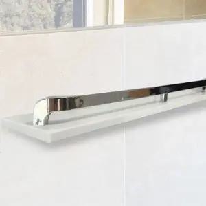 화이트 인조대리석 욕실 일자선반 화장실 가이드 선반