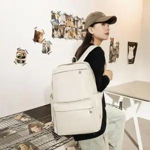 [패션] 레더 백팩 캐주얼 대용량 무지 가방