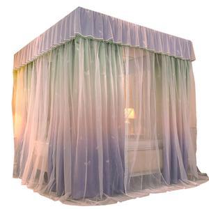 캐노피 침대 커튼 그레이 밀폐형 방꾸미기 2m 전용 120x200cm 1 모기장