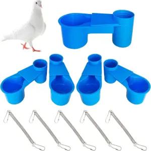 자동 새장용 스프링이 포함된 5피스 플라스틱 소다 병 컵 비둘기 물 안내 키트