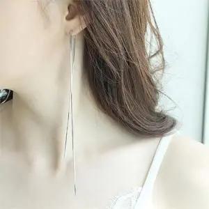 [다잇템]여자 뱀줄 얇은 모임룩 웨딩드레스 귀걸이_P335502736