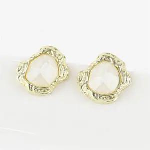 [다잇템]여자 925 실버 금색 원석 프레인 귀걸이_P338482284