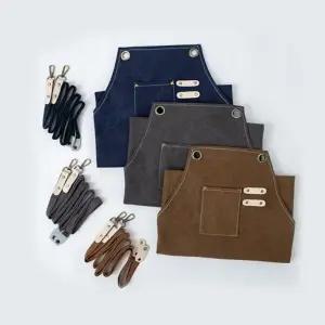 바리스타 방수 앞치마 작업용 주머니 디자인 공방용