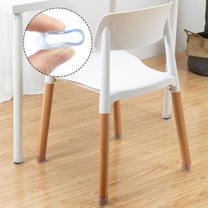 16PCS 실리콘 의자 다리 침묵 미끄럼 엔드 투명 바닥 커버 방지 플러그 PVC 가구 테이블 보호 패드