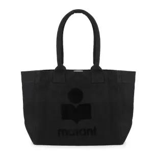 [롯데백화점]이자벨마랑 옌키 지퍼 코튼 로고 토트백 PM0062FA-A1X18M-01BK