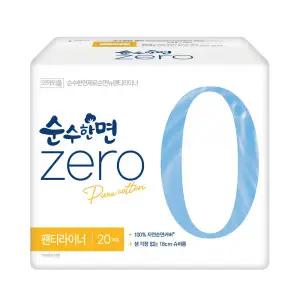 [롯데백화점]깨끗한나라 깨끗한나라 순수한면 제로zero 팬티라이너 슈퍼롱 20개입