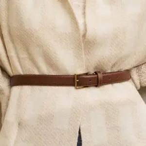 [롯데백화점]닥스 액세서리 (쇼핑백동봉) 브라운 소가죽 골드 버클 비조 여성벨트 DBBE6E755W3