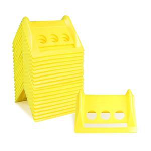 ENJ 20팩 플랫베드 가장자리 보호기, 모서리 타이 다운 최대 4인치 스트랩, 화물 보호, 액세서리 플라스틱 보호기(노란색)