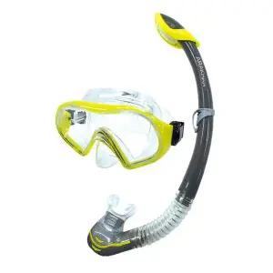 수경 JF74WT18 스노클링세트 시니어 W2 네온 스노쿨링마스크