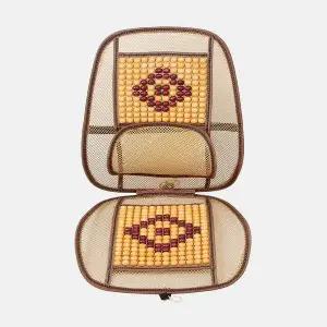 7day E1E7D5E0 원목 더블 자동차 등받이 시트(브라운) 차량용