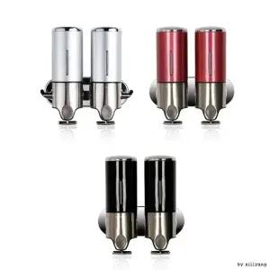 벽걸이형 2구 디스펜서 샴프통 세제 물비누 목욕 욕실 샤워 손세정제