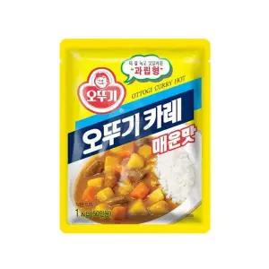오뚜기 U9Q4K5B2 카레 매운맛 1kg 분말카레 커리파우더 과립형