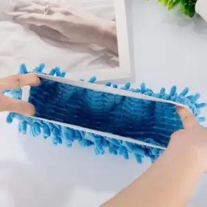 (색상 1쌍)청소 슬리퍼 실내화 걸레 탈부착 발걸레 극세사 2p