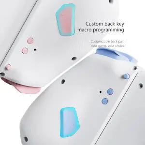 호환  LinYuvo KS42 Meteor Light 무선 조이패드 스위치라이트OLED용 8색 RGB 조명 프로그래밍 가능 터보