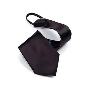 [다잇템]남자 출근룩 검정 출장 자동 다크 넥타이_P340105047