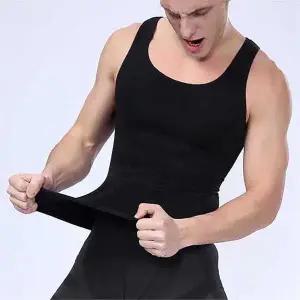 [다잇템]남자 슬리브리스 슬림핏 U넥 보정 나시_P340251311