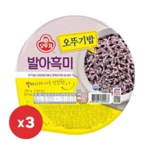 맛있는 K8B4M5D2 오뚜기밥 발아흑미밥 210g 3EA 오뚜기
