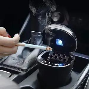 차량용 S5U0I0S9 대용량 LED 재떨이 재털이 냄새차단 휴지통B06