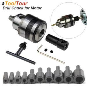 미니 전기 드릴 척 스레드 클램프 0.6mm-6mm B10 마운트 테이퍼 커넥터로드 모터 샤프트 어댑터 키 렌치 전
