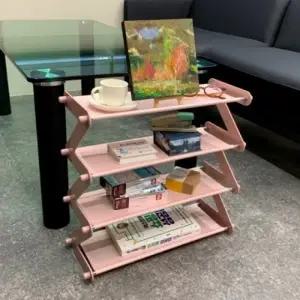 조립식 현관 슬리퍼 신발정리대 핑크