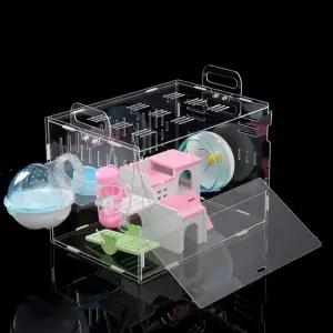 DIY 아크릴 햄스터 케이지 풀세트 햄스터키우기 그네 햄스터하우스 햄스터집 햄스터투명집
