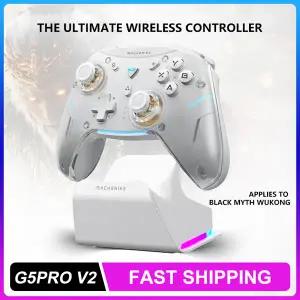 호환  게임 패드 G5 Pro V2 컨트롤러 광학 게임 패드 홀 조이스틱 PC 스팀 무선 블루투스 바디 트리거 맞춤