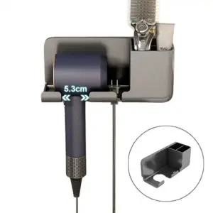 접착식 드라이기 거치대 무타공 화장대 정리함 헤어드라이기 보관함