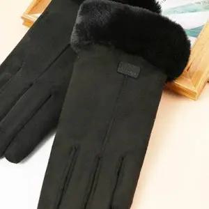 벨벳 스마트 손토시 풍성한 퍼 세련된 여성 장갑