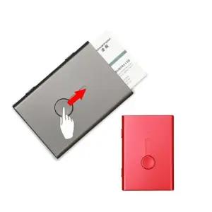 핑거푸쉬 슬림 명함케이스 명함지갑 스틸명함케이스 명함케이스 스틸명함케이스