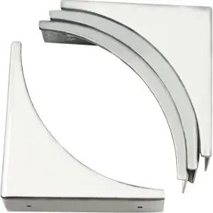 4Pcs 박스 코너 프로텍터 글로바자 장식 금속 실버 커버 테이블 책상용 가장자리 안전 범퍼 가구 가드